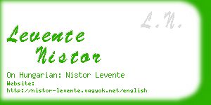 levente nistor business card